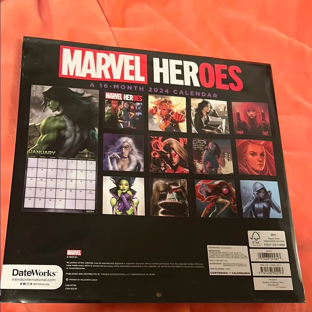 New, Never Been Open, Marvel HERoes 2024 Calendar
